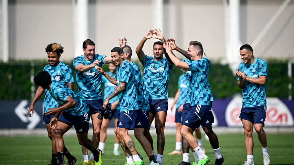 Juventus Players in Training before clash with PSG
