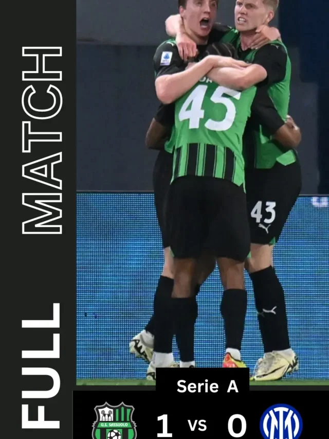 Serie A | Sassuolo 1-0 Inter: Neroverdi do the Double